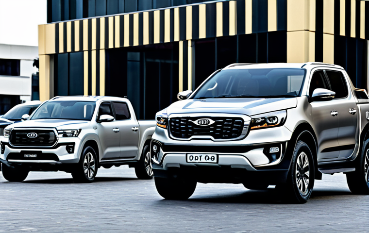 타스만 모델별 가격 - **Image 2 Prompt:** The Kia Tasman "X-Pro" model aggressively traversing a rocky, muddy off-road tra... 타스만 모델별 가격 - **Image 2 Prompt:** The Kia Tasman "X-Pro" model aggressively traversing a rocky, muddy off-road tra...